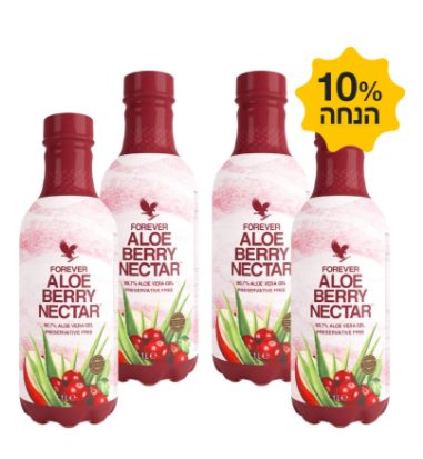 רביעיית משקה ג'ל אלוורה וחמוציות
